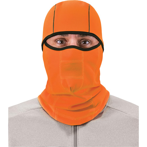 N-Ferno&reg; Wind-Proof & Hinged Balaclava Face Mask, Fleece, Orange Superchem Industries