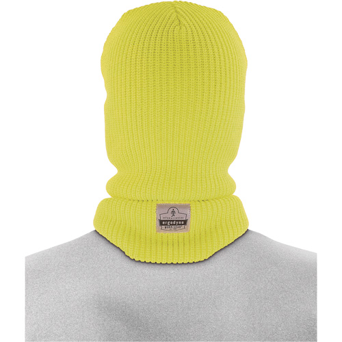 N-Ferno&reg; 2-Layer Rib Knit Freezer Balaclava Face Mask, Acrylic, High-Visibility Lime Green Superchem Industries