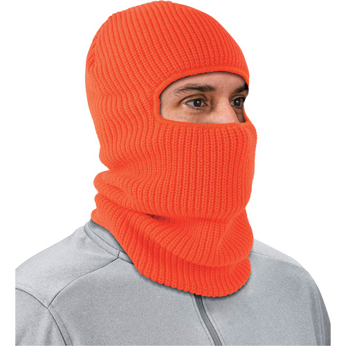 N-Ferno&reg; 2-Layer Rib Knit Freezer Balaclava Face Mask, Acrylic, Orange Superchem Industries