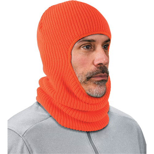 N-Ferno&reg; 2-Layer Rib Knit Freezer Balaclava Face Mask, Acrylic, Orange Superchem Industries