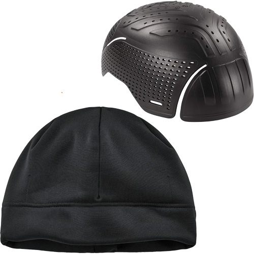N-Ferno&reg; Zippered Winter Beanie Hat & Bump Cap Insert, Fleece Lining, Medium/Small, Black Superchem Industries