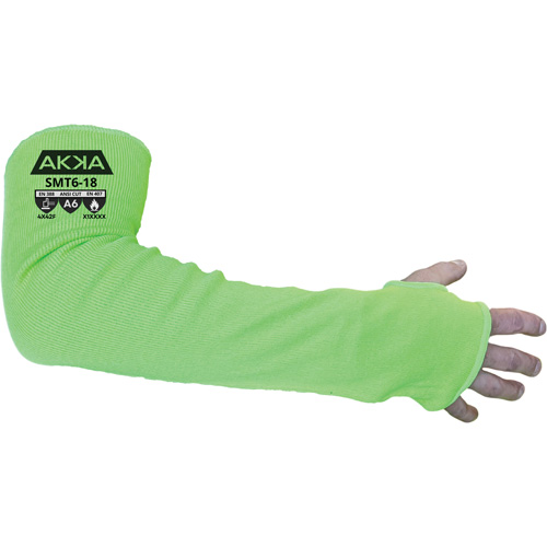 Manchon &agrave; haute protection contre la coupe, PEHP/Polyester/Spandex/Acier inoxydable, 18", ASTM ANSI niveau A6/EN 388 niveau F, Vert Superchem Industries
