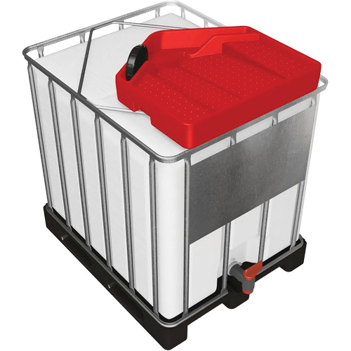Grand entonnoir rouge en poly&eacute;thyl&egrave;ne r&eacute;sistant aux produits chimiques pour GRV, capacit&eacute; de 3,9 gal. Superchem Industries