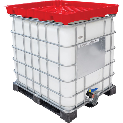 Full Size 30 Gal. Red Chemically-Resistant Polyethylene IBC Funnel Superchem Industries