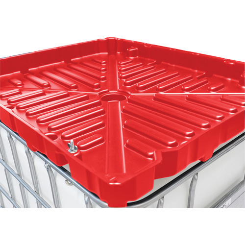 Full Size 30 Gal. Red Chemically-Resistant Polyethylene IBC Funnel Superchem Industries