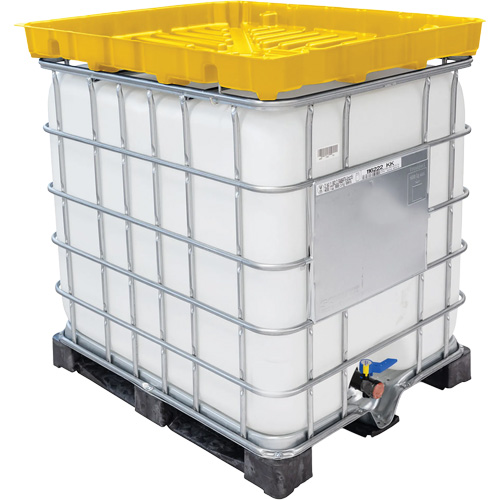 Full Size 30 Gal. Yellow Chemically-Resistant Polyethylene IBC Funnel Superchem Industries