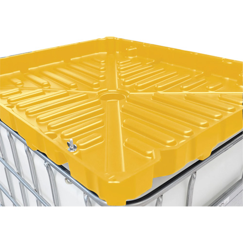 Full Size 30 Gal. Yellow Chemically-Resistant Polyethylene IBC Funnel Superchem Industries
