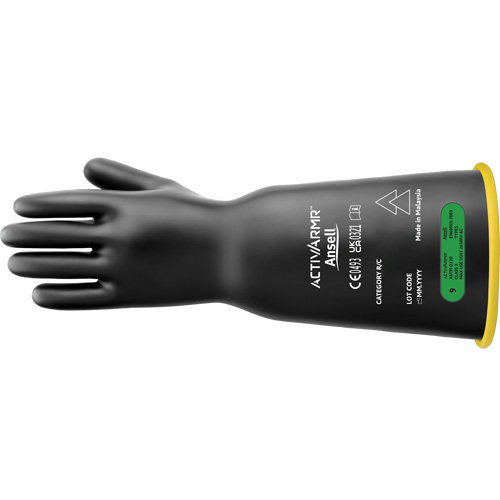 ActivArmr&reg; Latex Rubber Linesmen Gloves, ASTM Class 3, Size 11, 16" L Superchem Industries
