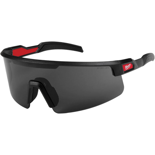 Wraparound Safety Glasses, Black Lens, Anti-Scratch, ANSI Z87+/Meets/Exceeds CSA Z94.3 Superchem Industries