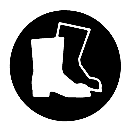 Right to Know Pictogram Labels - Full Protection Suit, Vinyl, Sheet, 5/8" L x 3/4" W Superchem Industries