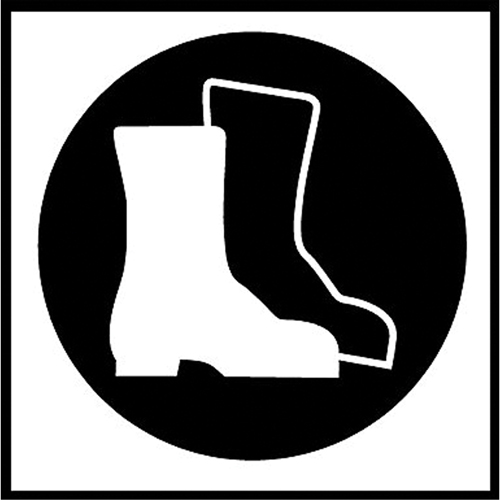 Right to Know Pictogram Labels -Boots, Vinyl, Sheet, 5/8" L x 3/4" W Superchem Industries