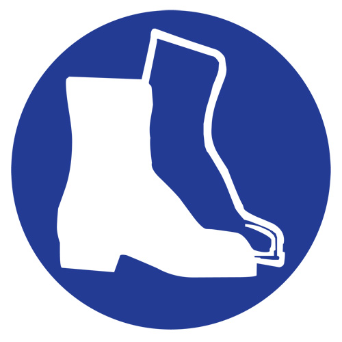 Right to Know Pictogram Labels -Boots, Vinyl, Sheet, 1" L x 1-1/8" W Superchem Industries