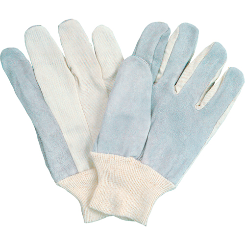 Standard-Duty Full-Index Work Gloves, Large, Split Cowhide Palm Superchem Industries