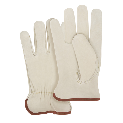 Close-Fit Driver's Gloves, Large, Grain Cowhide Palm Superchem Industries