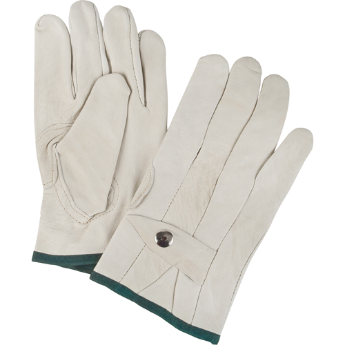 Standard-Duty Ropers Gloves, Medium, Grain Cowhide Palm Superchem Industries