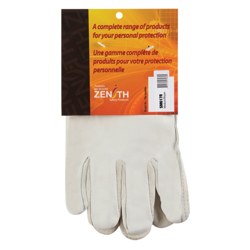 Gants de conducteur doubl&eacute;s pour l'hiver, Moyen, Paume en Cuir fleur de vache, Molleton Superchem Industries