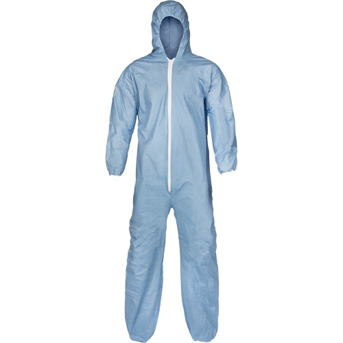 Pyrolon&reg; Plus 2 FR Coveralls, Small, Blue, FR Treated Fabric Superchem Industries