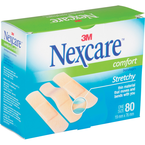 Nexcare Comfort Strips, Rectangular/Square, 3", Fabric, Sterile Superchem Industries