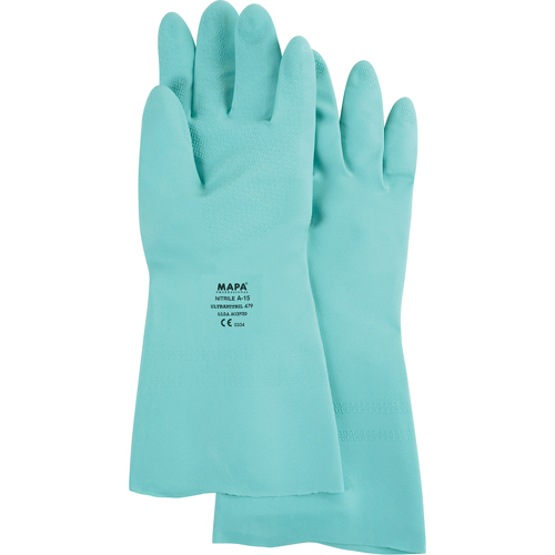 Gants &agrave; prise &agrave; motif en Z StanSolv, Taille Grand/9, 13" lo, Nitrile, 15 mils Superchem Industries