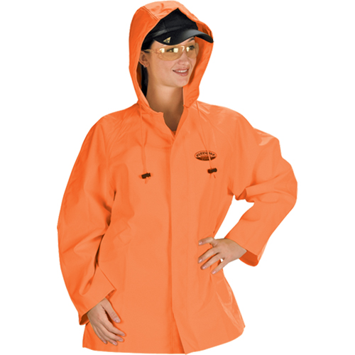 Hurricane Flame Retardant/Oil Resistant Rain Suits - Jacket, 4X-Large, High Visibility Orange Superchem Industries