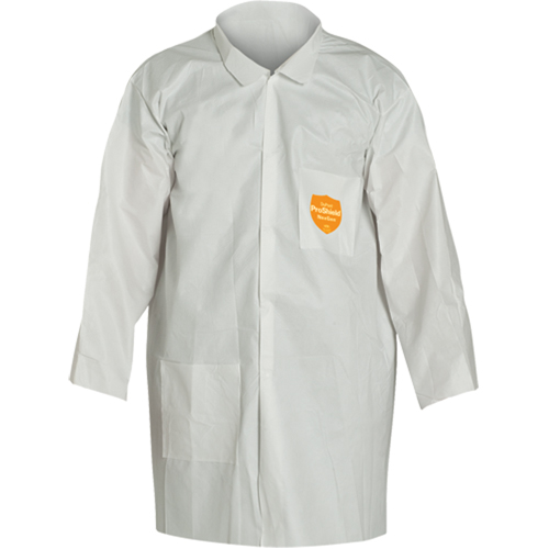 ProShield&reg; 60 Lab Coat, Microporous/Polypropylene, White, Medium Superchem Industries