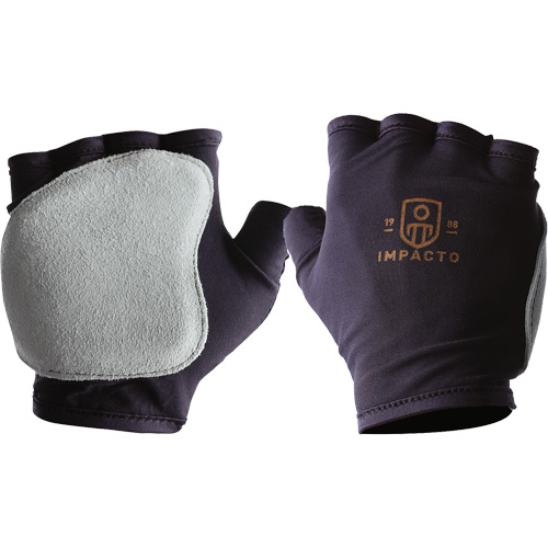 Anti-Impact Fingerless Left-Hand Glove, X-Small, Split Leather Palm, Slip-On Cuff Superchem Industries