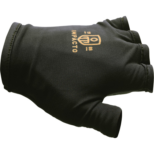 Anti-Impact Fingerless Left-Hand Glove, X-Small, Split Leather Palm, Slip-On Cuff Superchem Industries