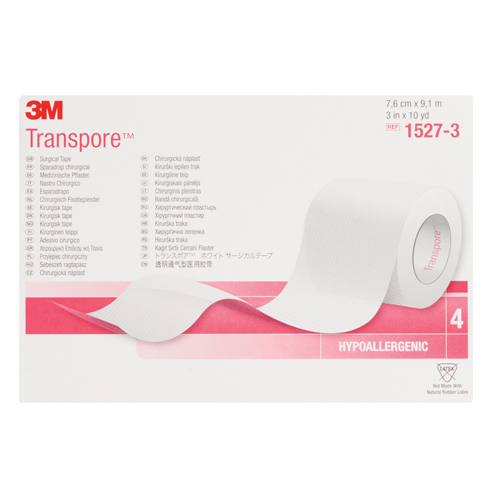 Ruban chirurgical Transpore de 3M, Classe 1, 30' lo x 3" la Superchem Industries