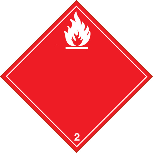 Flammable Gases TDG Placard, Plastic Superchem Industries