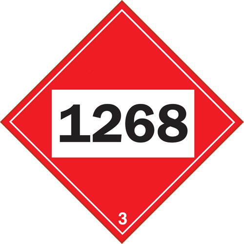 1268 Petroleum Distillates TDG Placard, Plastic Superchem Industries