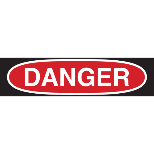 "Danger" Sign, 10" x 14", Polystyrene, Bilingual Superchem Industries