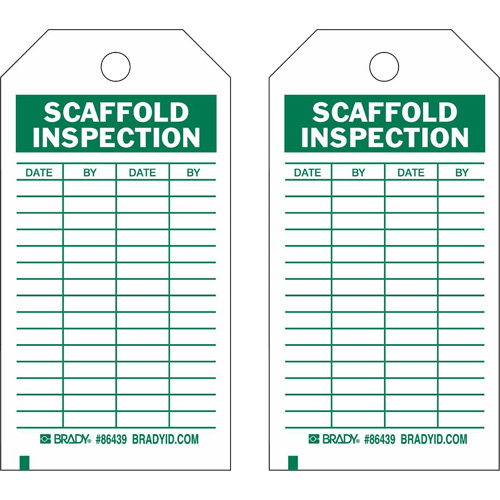 &eacute;tiquettes de rapport d'inspection, Polyester, 4" la x 7" h, Anglais Superchem Industries