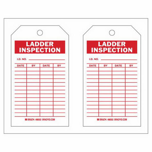 &eacute;tiquettes de rapport d'inspection, Polyester, 4" la x 7" h, Anglais Superchem Industries
