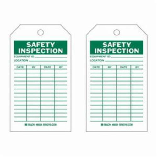 &eacute;tiquettes d'inspection de s&eacute;curit&eacute;, Polyester, 4" la x 7" h, Anglais Superchem Industries