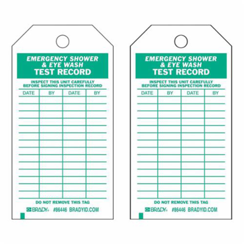 &eacute;tiquettes pour r&eacute;sultats de test, Polyester, 4" la x 7" h, Anglais Superchem Industries