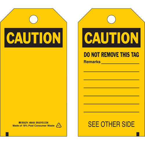 &eacute;tiquettes de s&eacute;curit&eacute; auto-plastifiantes, Polyester, 4" la x 7" h, Anglais Superchem Industries