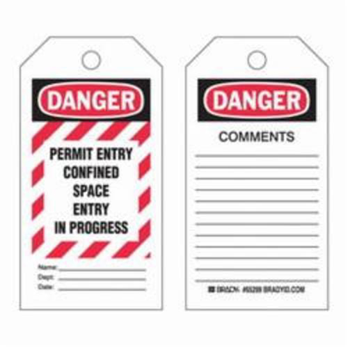 &eacute;tiquettes Confined Space, Polyester, 3" la x 5-3/4" h, Anglais Superchem Industries