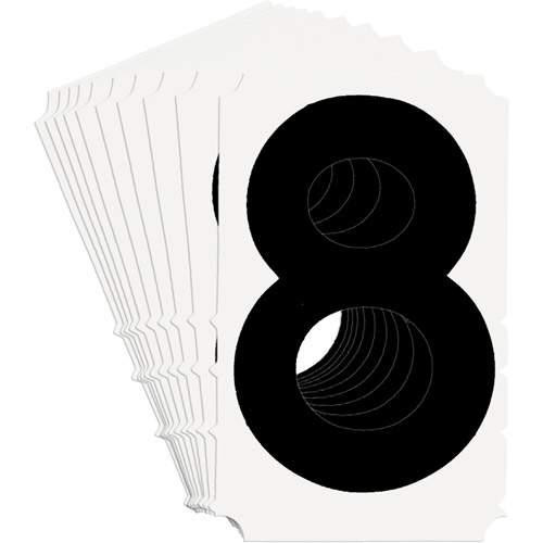 Quick-Align&reg; Individual Gothic Number and Letter Labels, 8, 4" H, Black Superchem Industries