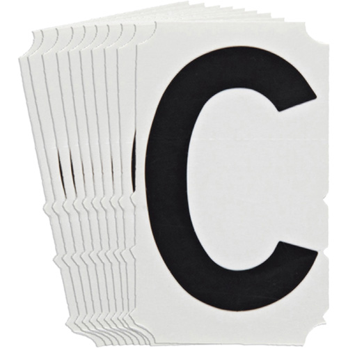 &eacute;tiquettes de lettres et chiffres gothiques individuels Quick-Align, C, 4" h, Noir Superchem Industries