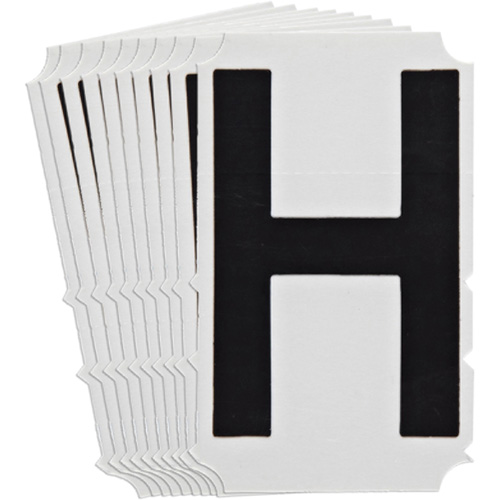 Quick-Align&reg;Individual Gothic Number and Letter Labels, H, 4" H, Black Superchem Industries