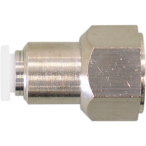 Topfit Female Threaded Straight Connector Fitting, 3/8" Dia, Polymer Superchem Industries
