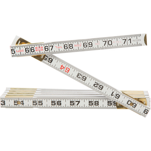 R&egrave;gle Red End Two Way, 6' lo, Bois, Graduations de 1/16" Superchem Industries