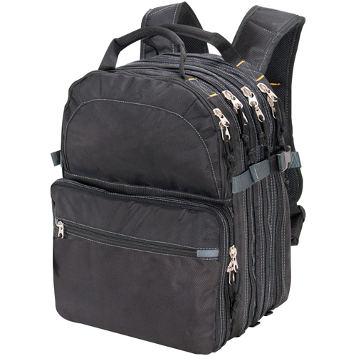 75-Pocket Tool Backpacks, 13" L x 17-1/2" W, Black, Nylon Superchem Industries
