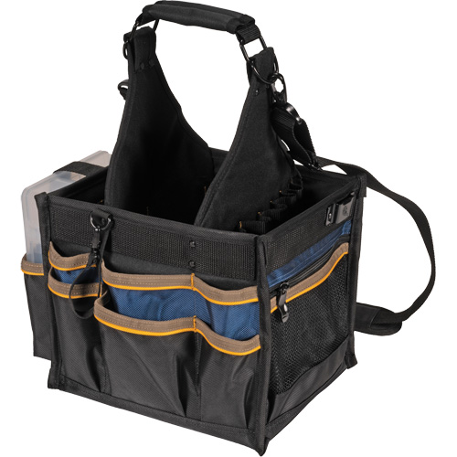 Large Electrical & Maintenance Tool Carrier, Polyester, 23 Pockets, Black Superchem Industries