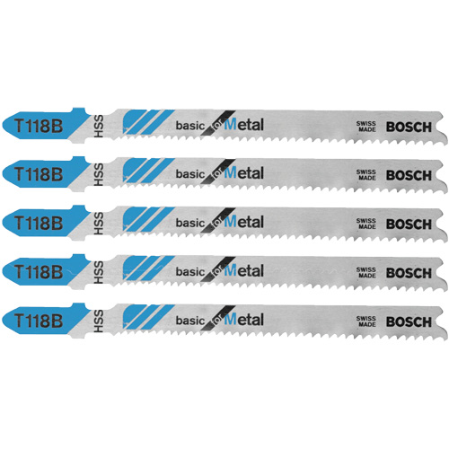 Lames de scie sauteuse de base pour le m&eacute;tal, Acier rapide, Tige en T, 3-5/8" lo Superchem Industries
