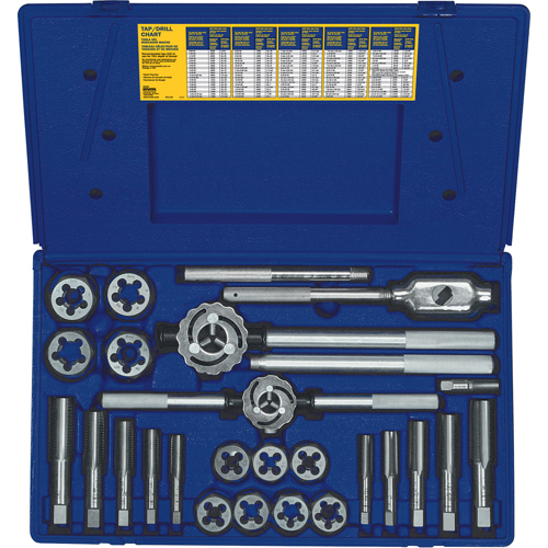 Hanson&reg; Fractional Tap & Hex Die Set, 25 Pieces Superchem Industries