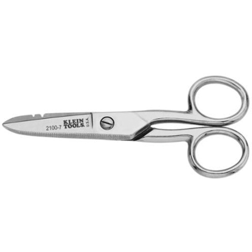 Nickel-Plated Electrician's Scissors, 5-1/4", Rings Handle Superchem Industries