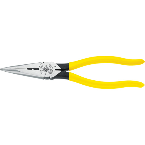 Long-Nose Pliers, HD Side Cutters/Skinning Holes, 8-7/16" L Superchem Industries