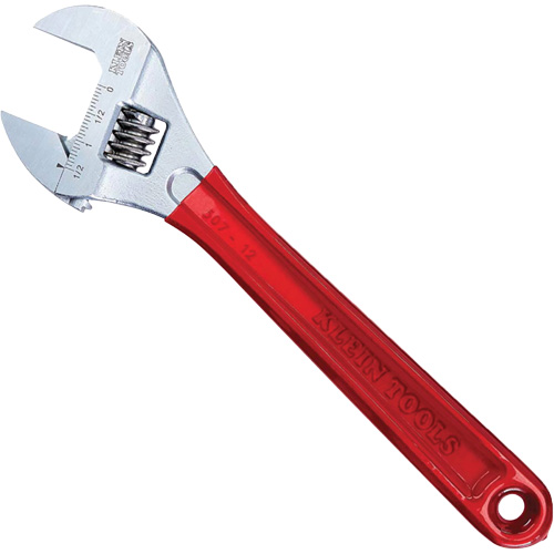 Adjustable Wrench, Extra Capacity, 12" L, 1-1/2" Max Width, Chrome Superchem Industries