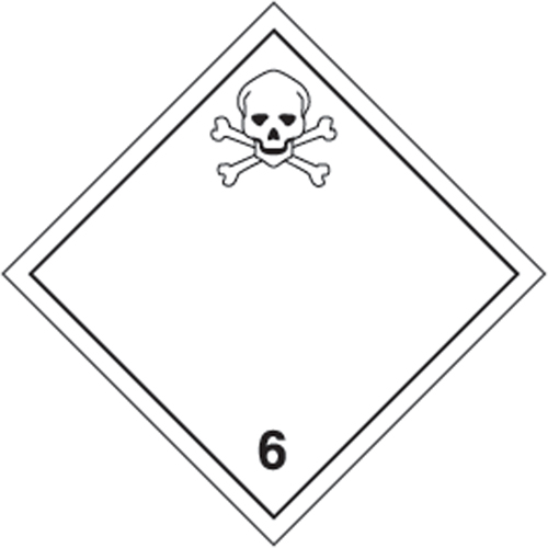 TDG Shipping Labels, Class 6.1, Toxic Substances, Vinyl Superchem Industries